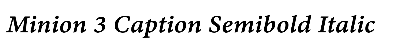 Minion 3 Caption Semibold Italic image